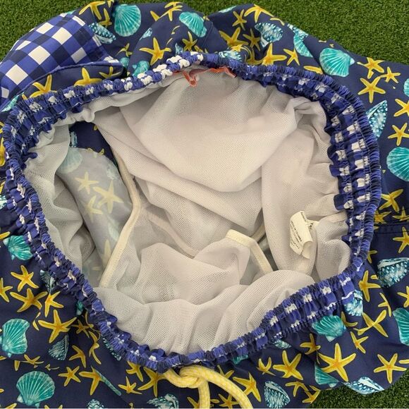 Palmacea men’s starfish and seashell print swim trunks short size X-Large - Picture 5 of 8